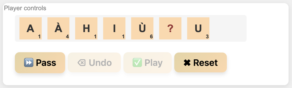 Example image of the letter rack