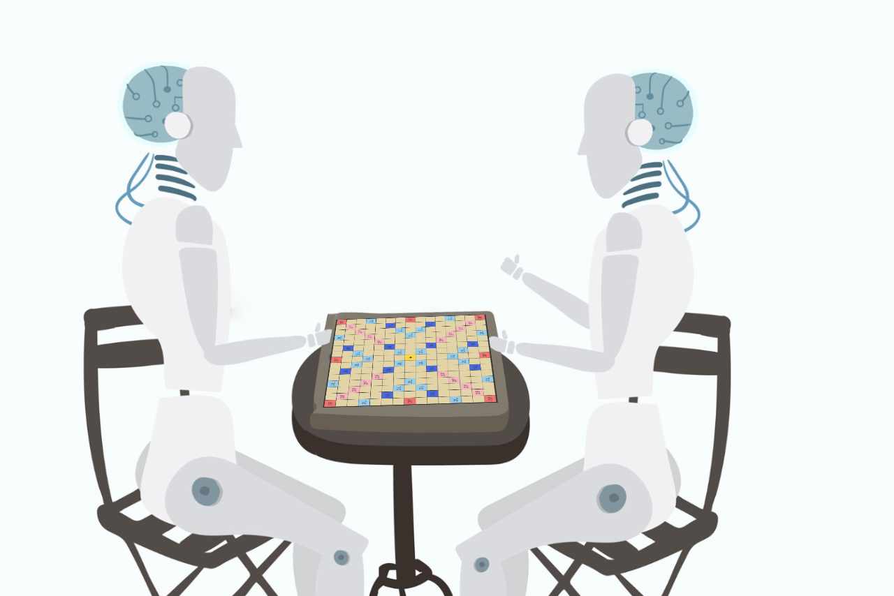 Dà robot a’ cluich an aghaidh a chèile